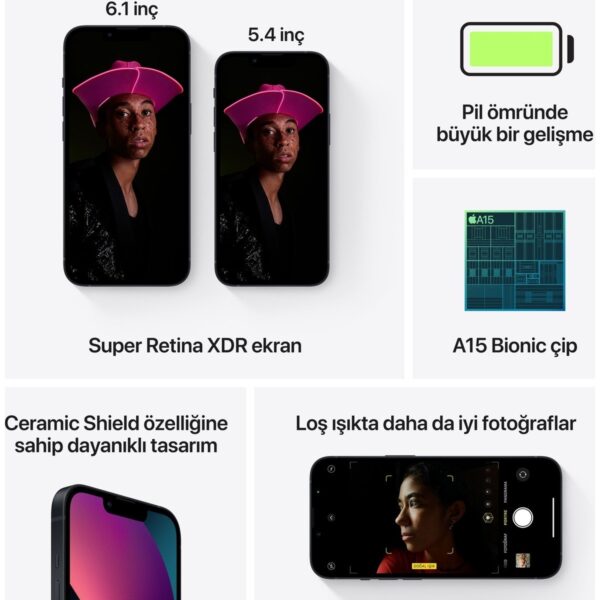 Apple iPhone 13 128 GB ( 2 Yıl Apple Türkiye Garantili )