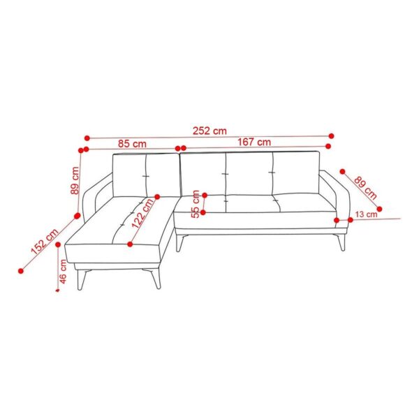 Minimal Uzanmalı Köşe Takımı V1 (Ikili Sağ Ünite + Uzanma Sol Ünite)