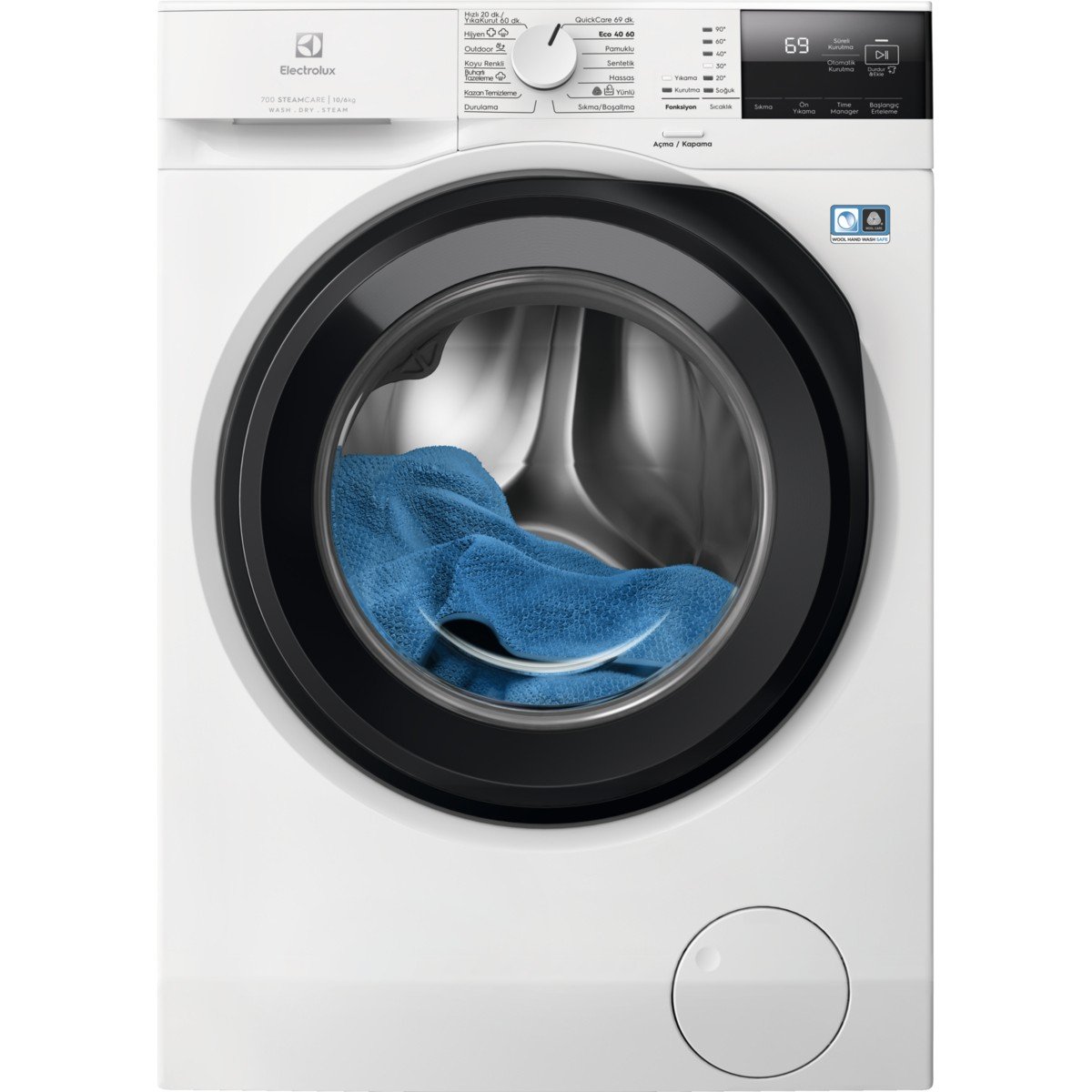 Electrolux EW7W2612T 700 Serisi Steamcare 10/6kg 1600 Devir Buharlı Kurutmalı Çamaşır Makinesi