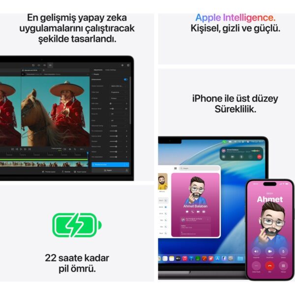 Apple MacBook Pro M5 Pro 24GB 1TB SSD macOS 14″ Taşınabilir Bilgisayar Uzay Siyahı MGDR4TU/A ( 2 Yıl Apple Türkiye Garantili )