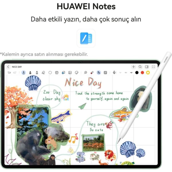 Huawei Yeni (2026) MatePad 11.5S Ultra Net PaperMatte Ekran 12GB 256GB Yeşil + Ayrılabilir Klavye