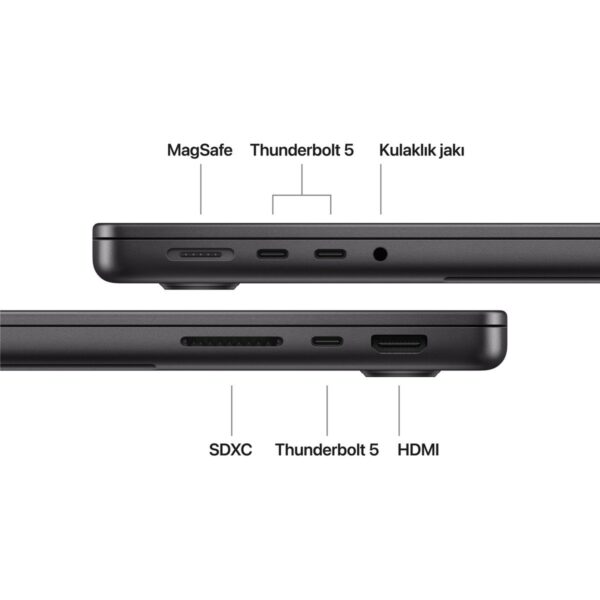 Apple MacBook Pro M5 Pro 24GB 1TB SSD macOS 14″ Taşınabilir Bilgisayar Uzay Siyahı MGDR4TU/A ( 2 Yıl Apple Türkiye Garantili )