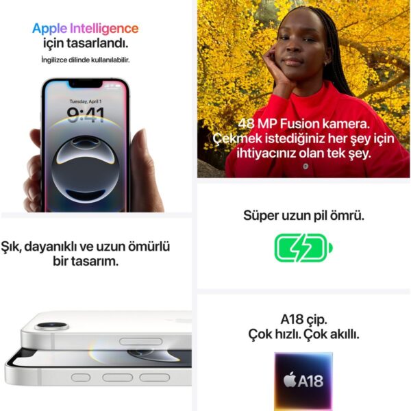 Apple iPhone 16e 128GB ( 2 Yıl Apple Türkiye Garantili )