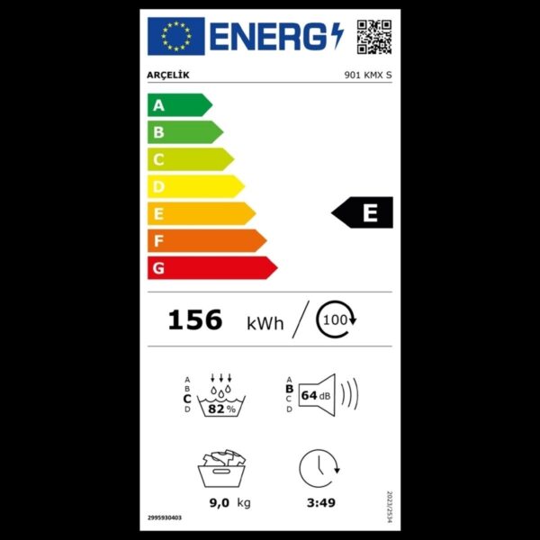 Arçelik 901 KMX S 9 Kg Kurutma Makinesi