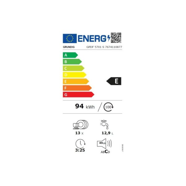 Grundig Gpdf 5701 S 5 Programlı Bulaşık Makinesi E Enerji Sınıfı 13-15 Kişi Kapasite