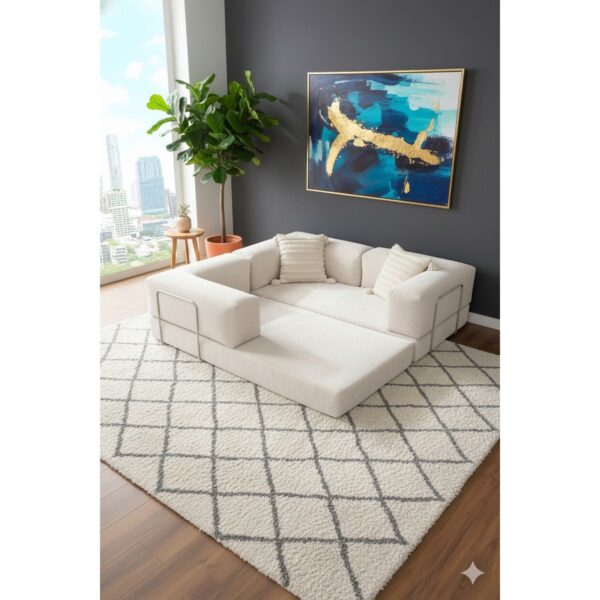 MONAMI Dechome 180 x 90 Midinest Kanepe | Yatakli Koltuğu | Fitilli Kadife Yıkanır | Orginal Sünger|modern Kanepe